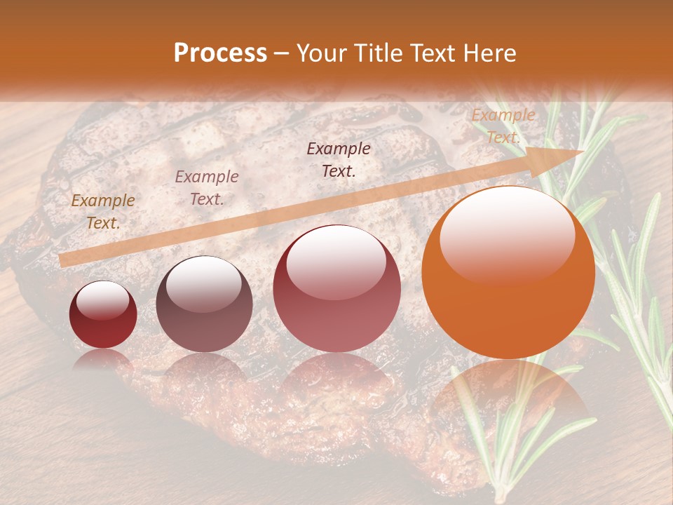 A Piece Of Meat With A Sprig Of Rosemary On Top Of It PowerPoint Template