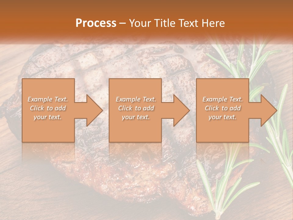 A Piece Of Meat With A Sprig Of Rosemary On Top Of It PowerPoint Template