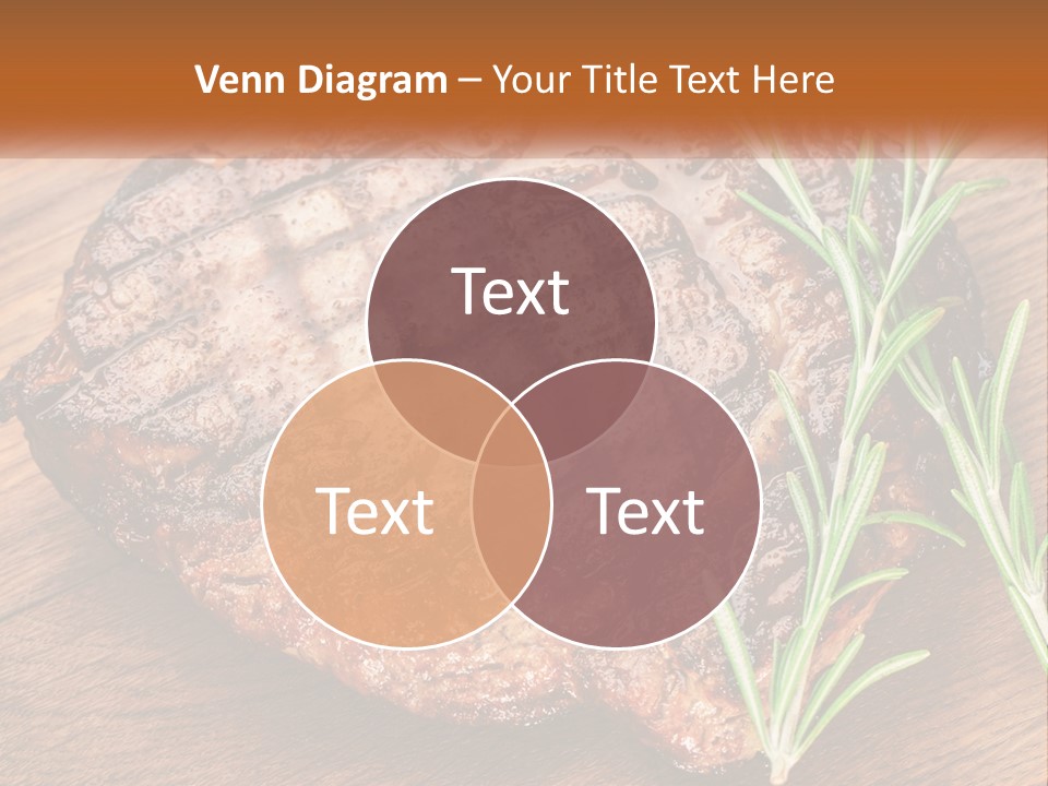 A Piece Of Meat With A Sprig Of Rosemary On Top Of It PowerPoint Template
