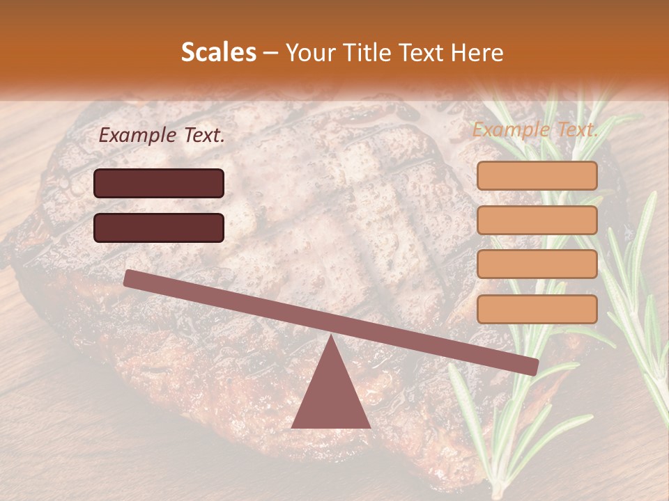 A Piece Of Meat With A Sprig Of Rosemary On Top Of It PowerPoint Template