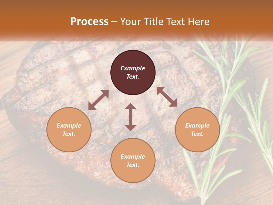 A Piece Of Meat With A Sprig Of Rosemary On Top Of It PowerPoint Template