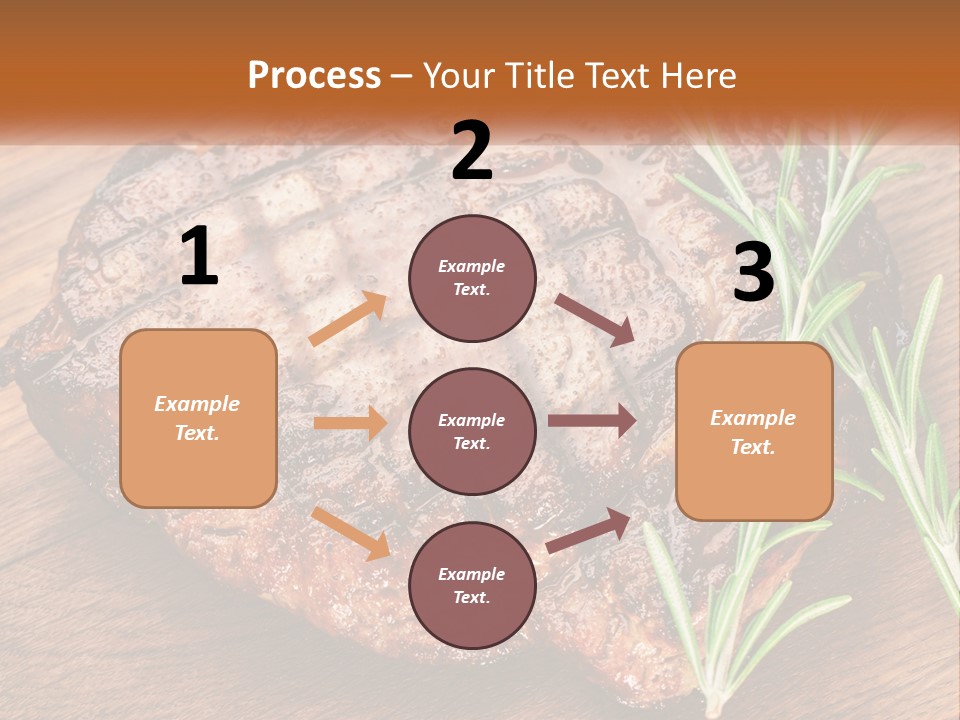 A Piece Of Meat With A Sprig Of Rosemary On Top Of It PowerPoint Template