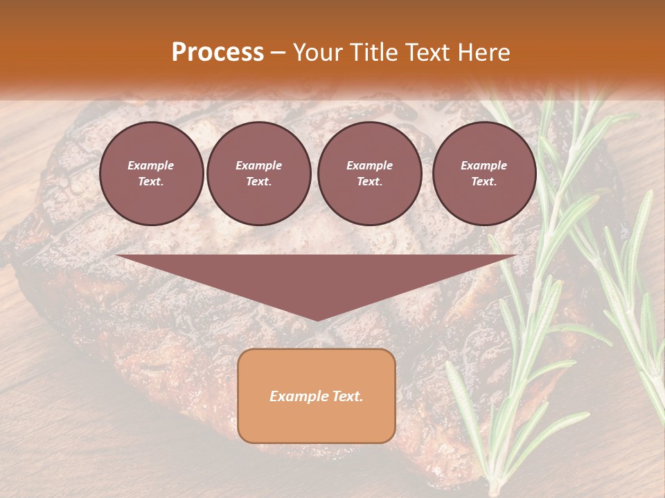 A Piece Of Meat With A Sprig Of Rosemary On Top Of It PowerPoint Template