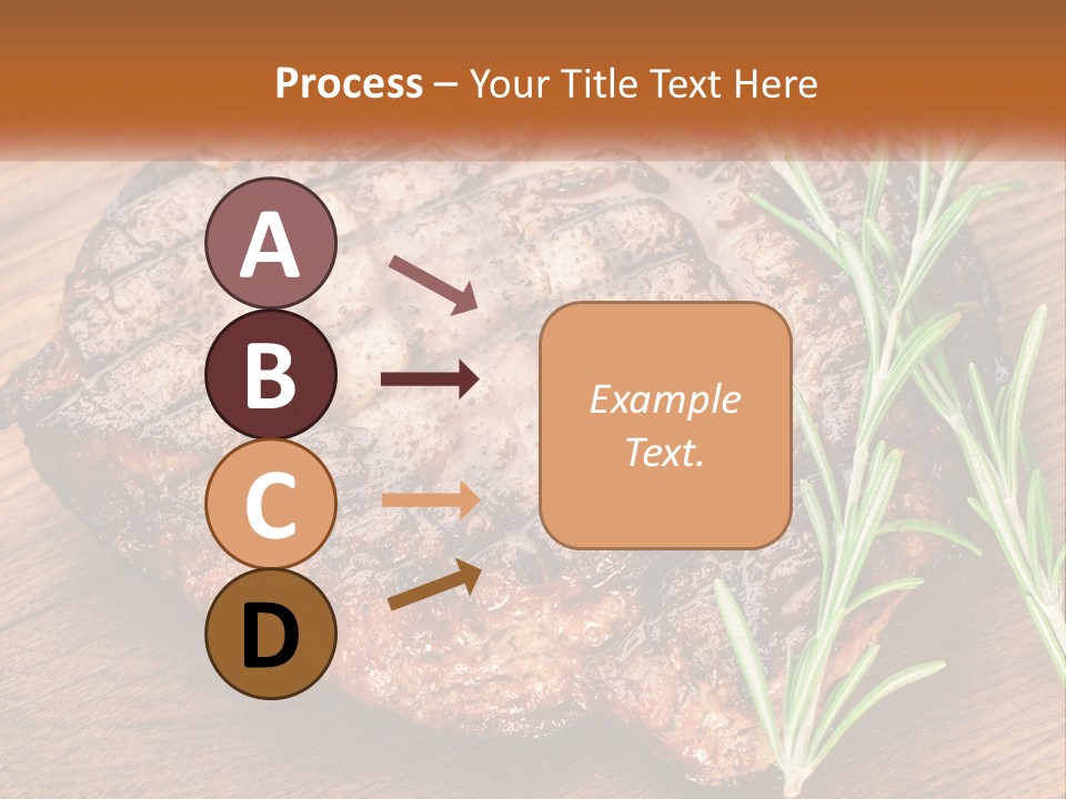 A Piece Of Meat With A Sprig Of Rosemary On Top Of It PowerPoint Template