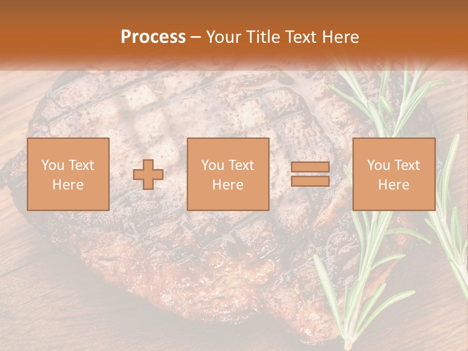A Piece Of Meat With A Sprig Of Rosemary On Top Of It PowerPoint Template