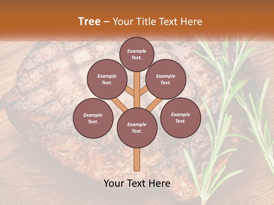 A Piece Of Meat With A Sprig Of Rosemary On Top Of It PowerPoint Template