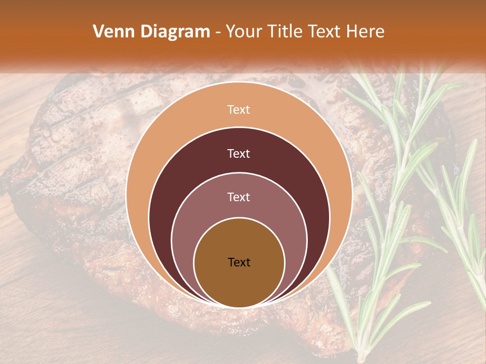A Piece Of Meat With A Sprig Of Rosemary On Top Of It PowerPoint Template