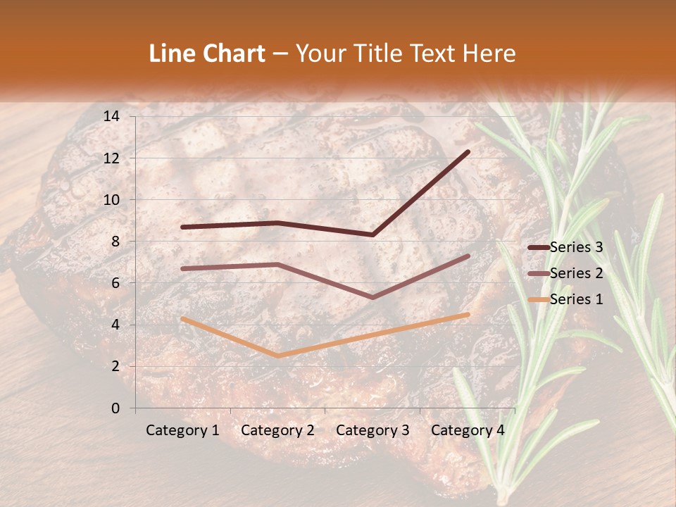 A Piece Of Meat With A Sprig Of Rosemary On Top Of It PowerPoint Template