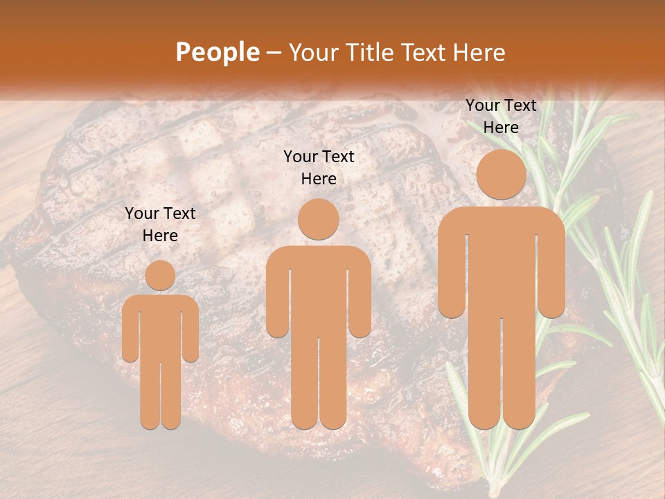 A Piece Of Meat With A Sprig Of Rosemary On Top Of It PowerPoint Template