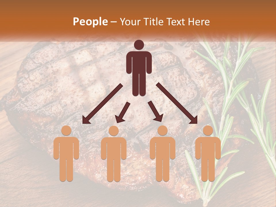 A Piece Of Meat With A Sprig Of Rosemary On Top Of It PowerPoint Template