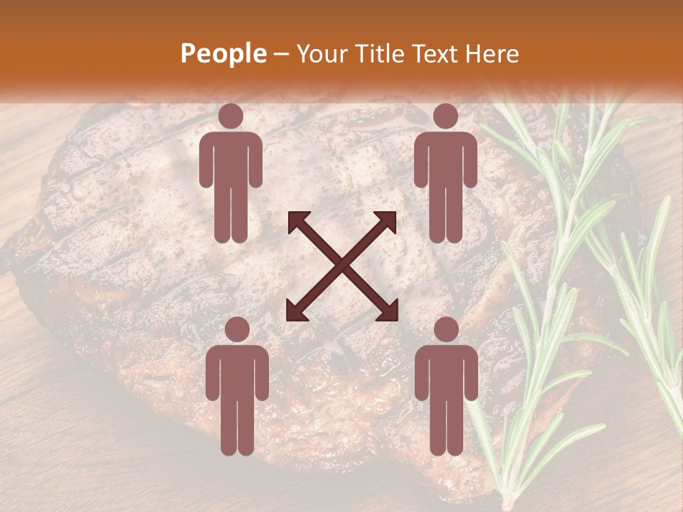 A Piece Of Meat With A Sprig Of Rosemary On Top Of It PowerPoint Template