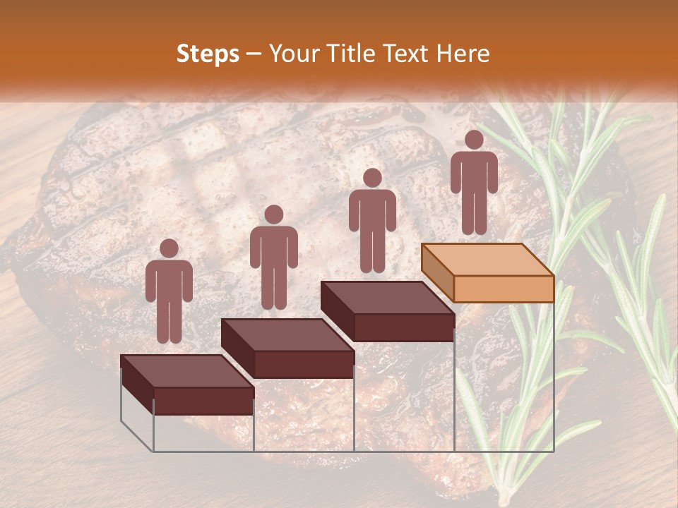 A Piece Of Meat With A Sprig Of Rosemary On Top Of It PowerPoint Template