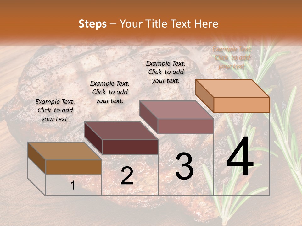 A Piece Of Meat With A Sprig Of Rosemary On Top Of It PowerPoint Template