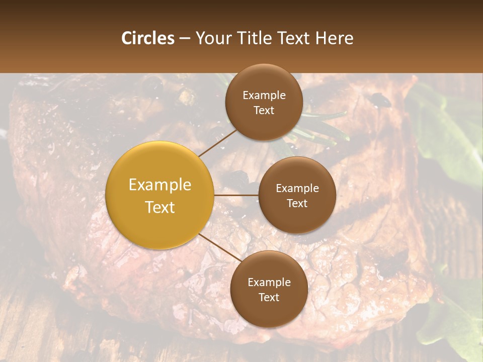 A Piece Of Steak With Herbs On Top Of It PowerPoint Template