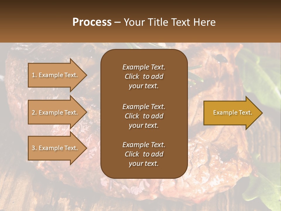 A Piece Of Steak With Herbs On Top Of It PowerPoint Template