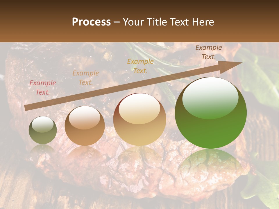 A Piece Of Steak With Herbs On Top Of It PowerPoint Template