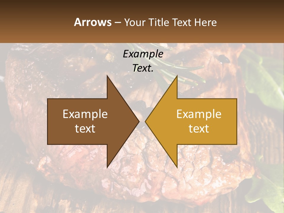 A Piece Of Steak With Herbs On Top Of It PowerPoint Template