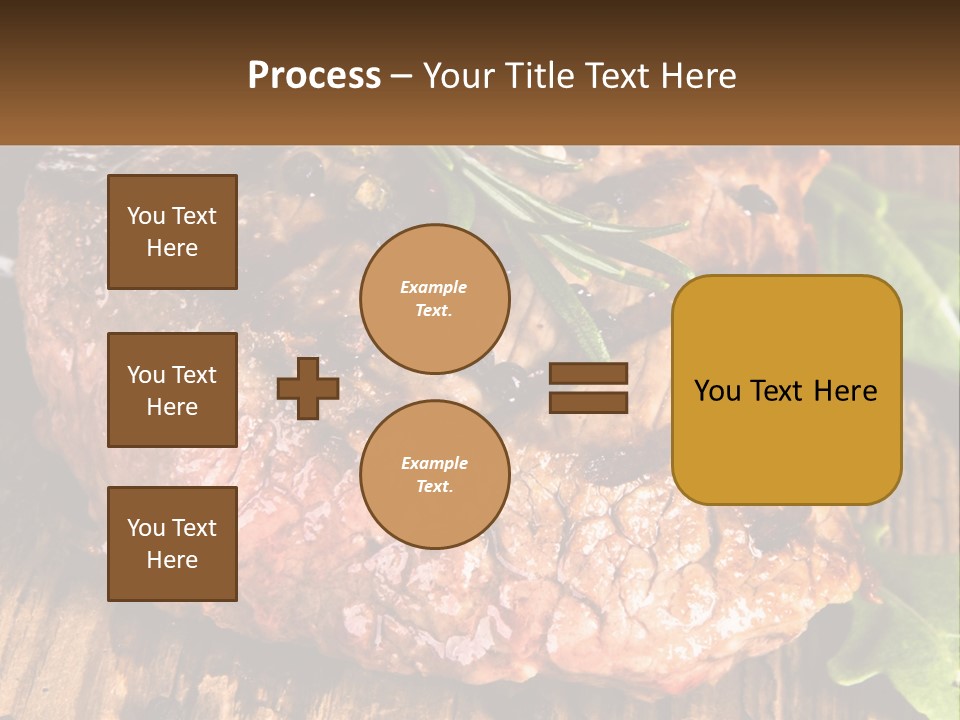 A Piece Of Steak With Herbs On Top Of It PowerPoint Template