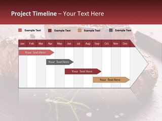 A Piece Of Steak On A Table With A Knife PowerPoint Template