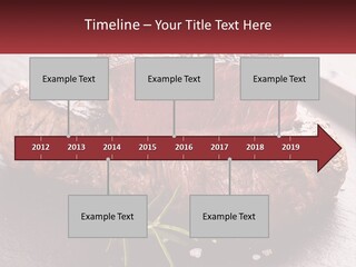 A Piece Of Steak On A Table With A Knife PowerPoint Template