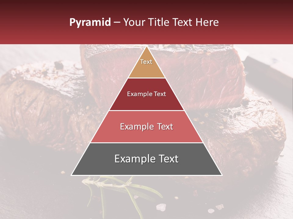 A Piece Of Steak On A Table With A Knife PowerPoint Template