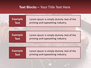 A Piece Of Steak On A Table With A Knife PowerPoint Template