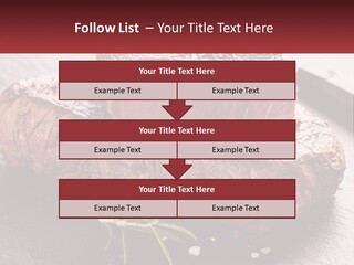A Piece Of Steak On A Table With A Knife PowerPoint Template