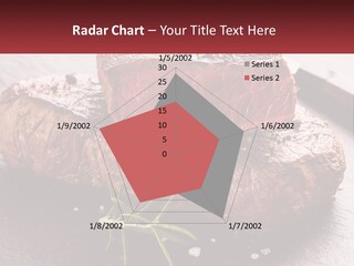 A Piece Of Steak On A Table With A Knife PowerPoint Template