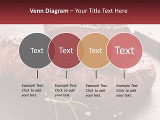A Piece Of Steak On A Table With A Knife PowerPoint Template