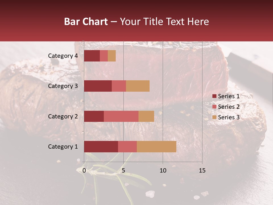 A Piece Of Steak On A Table With A Knife PowerPoint Template