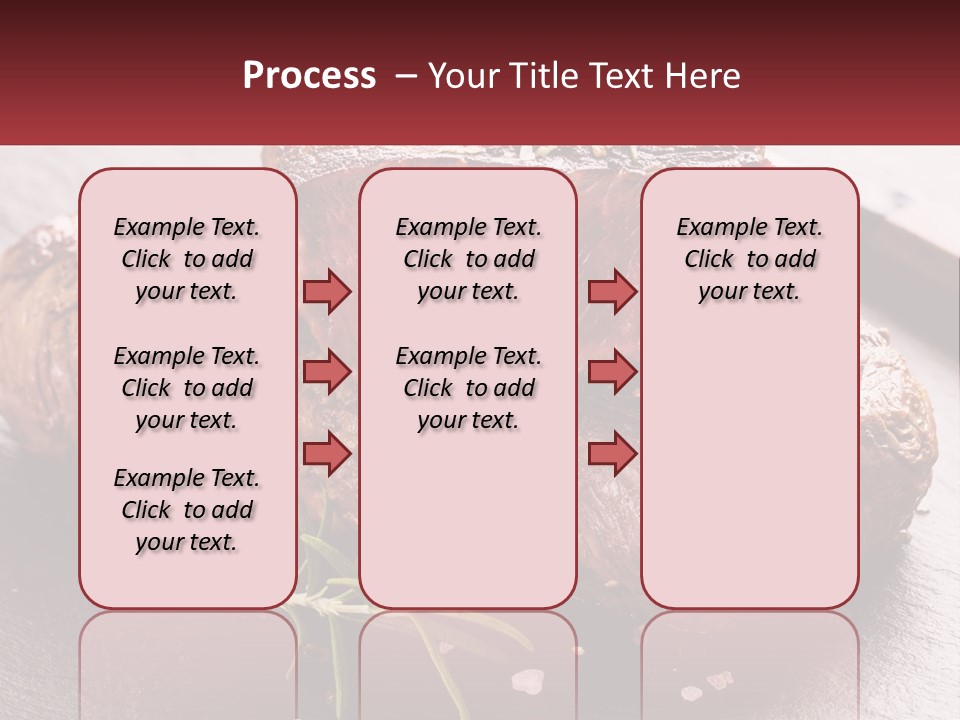 A Piece Of Steak On A Table With A Knife PowerPoint Template