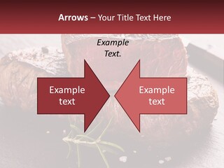 A Piece Of Steak On A Table With A Knife PowerPoint Template