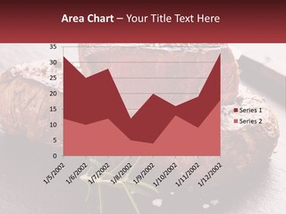 A Piece Of Steak On A Table With A Knife PowerPoint Template