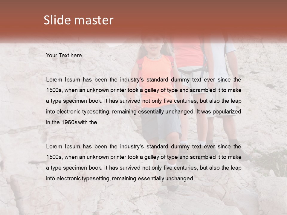 A Group Of People Standing On Top Of A Mountain PowerPoint Template