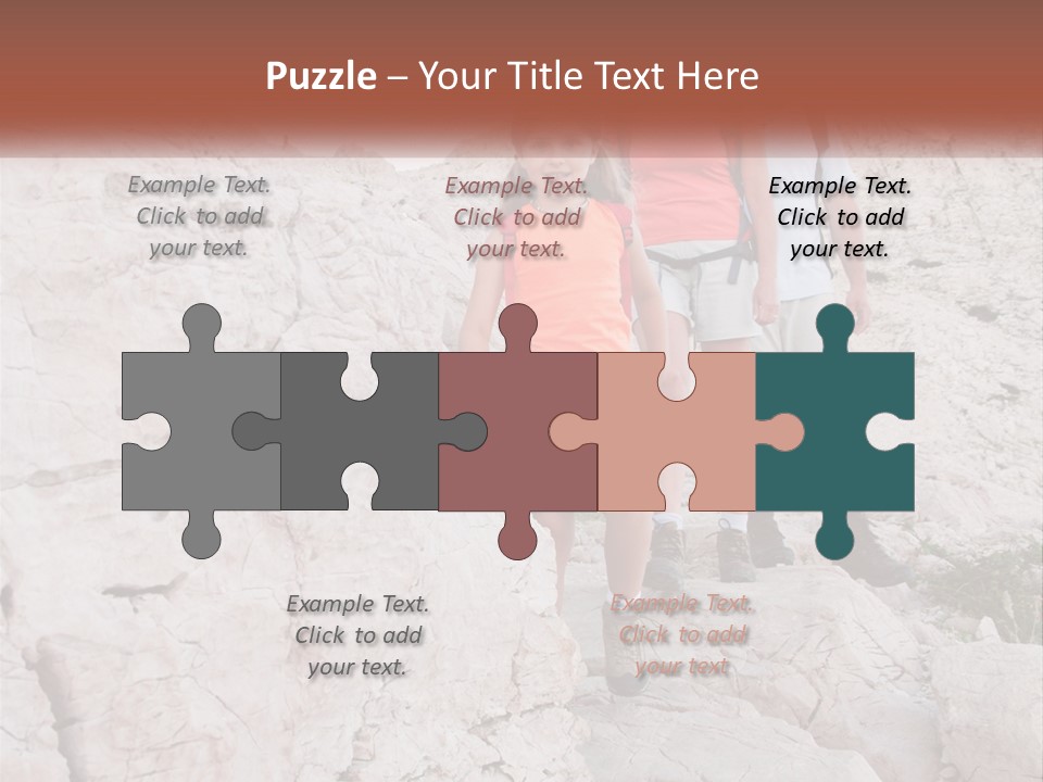 A Group Of People Standing On Top Of A Mountain PowerPoint Template