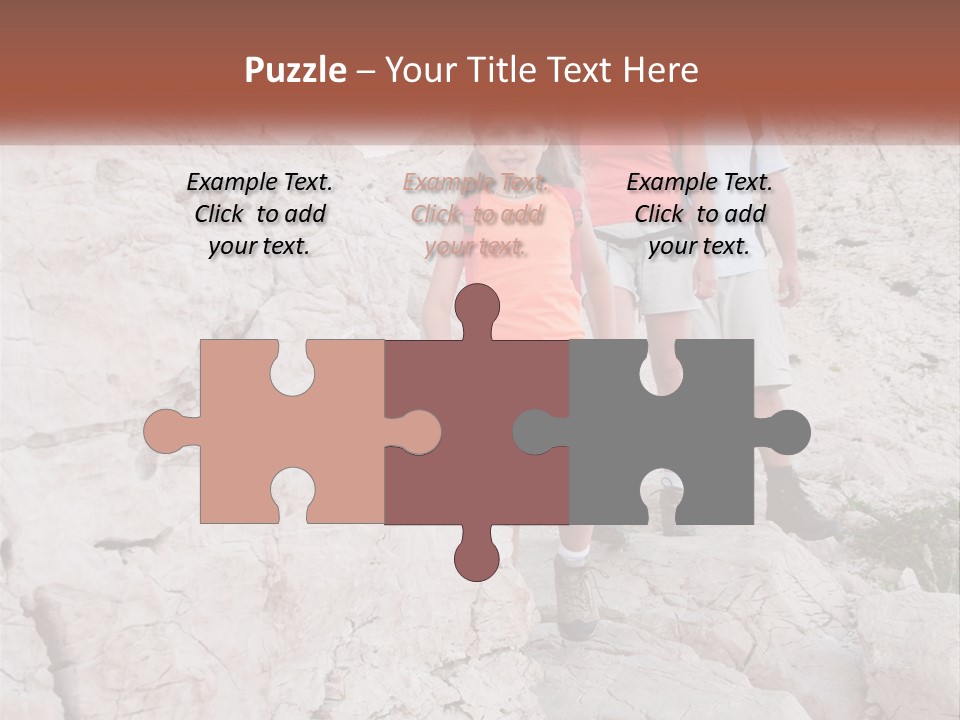 A Group Of People Standing On Top Of A Mountain PowerPoint Template