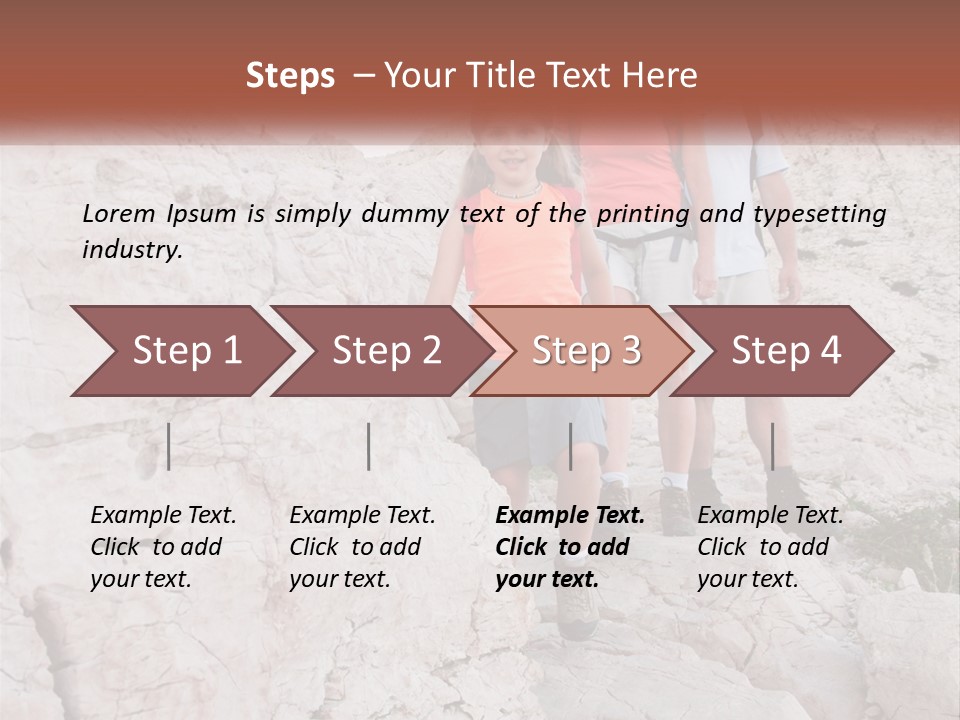 A Group Of People Standing On Top Of A Mountain PowerPoint Template