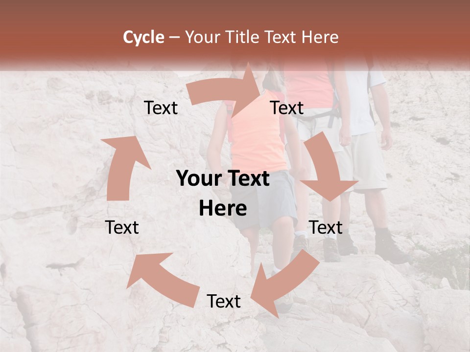 A Group Of People Standing On Top Of A Mountain PowerPoint Template