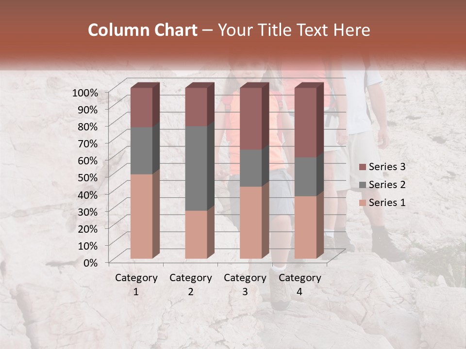 A Group Of People Standing On Top Of A Mountain PowerPoint Template