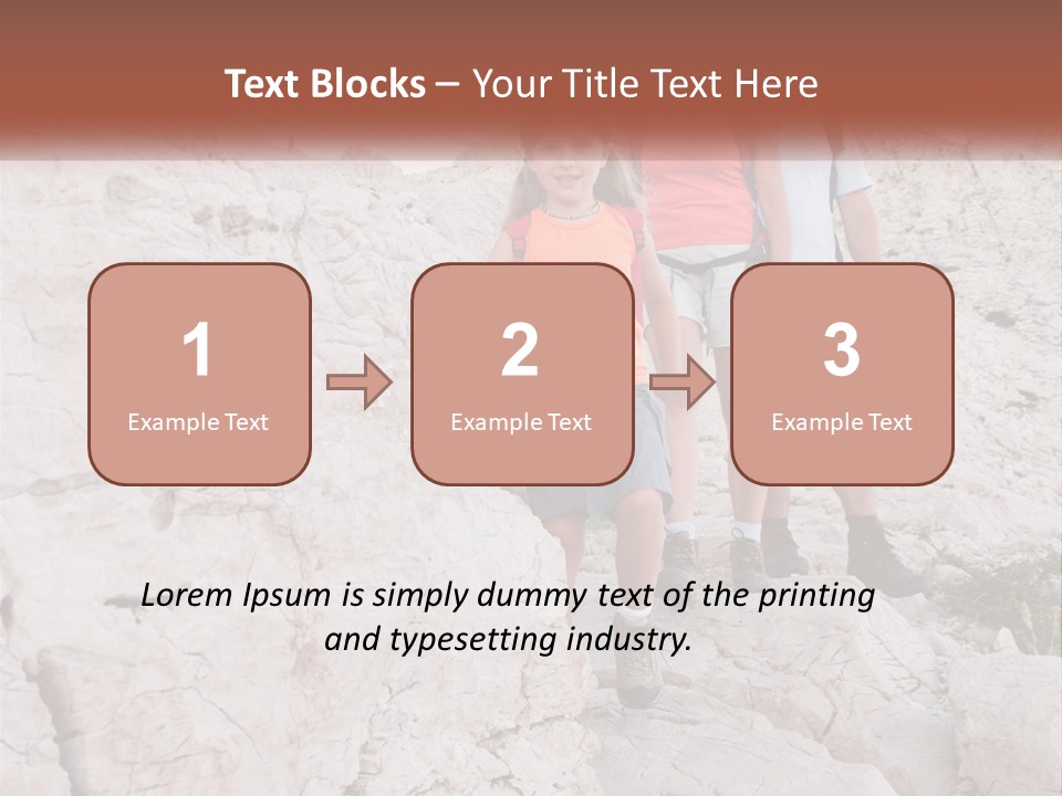A Group Of People Standing On Top Of A Mountain PowerPoint Template