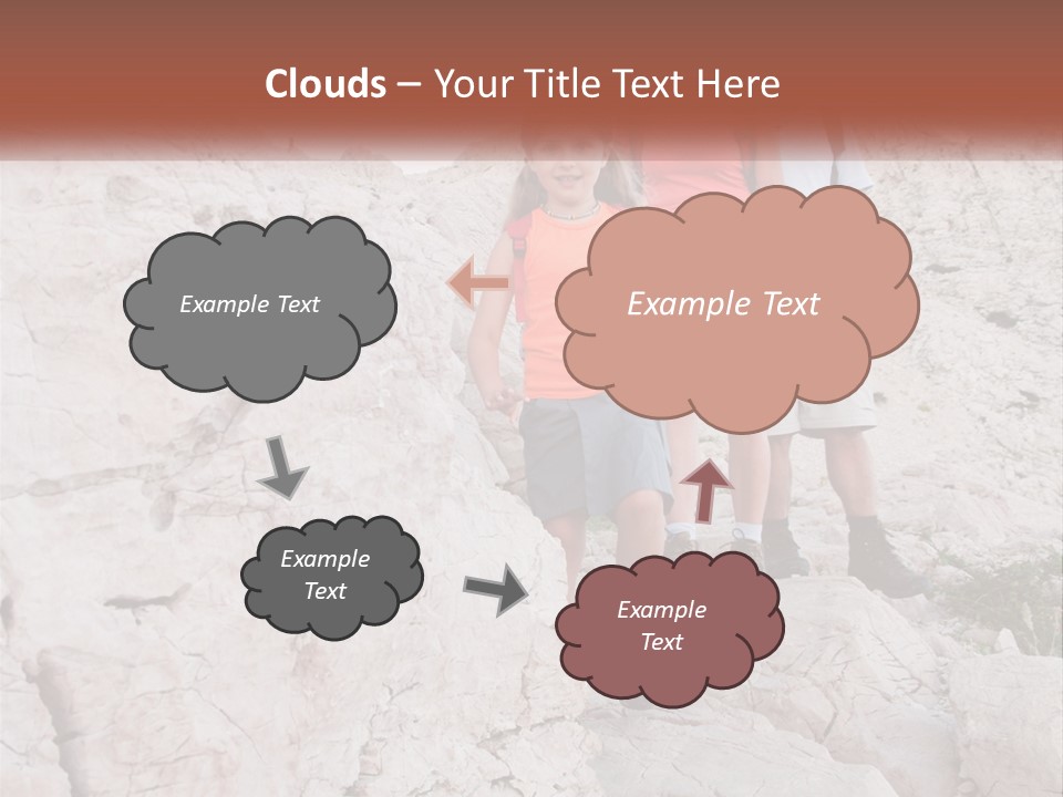 A Group Of People Standing On Top Of A Mountain PowerPoint Template