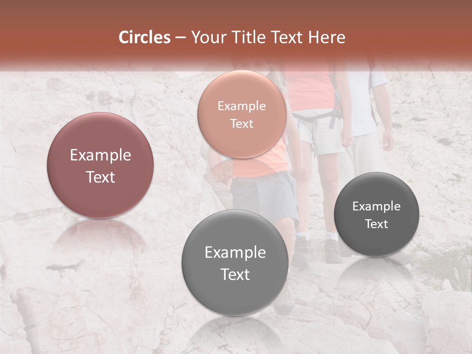 A Group Of People Standing On Top Of A Mountain PowerPoint Template