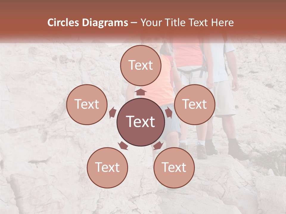 A Group Of People Standing On Top Of A Mountain PowerPoint Template