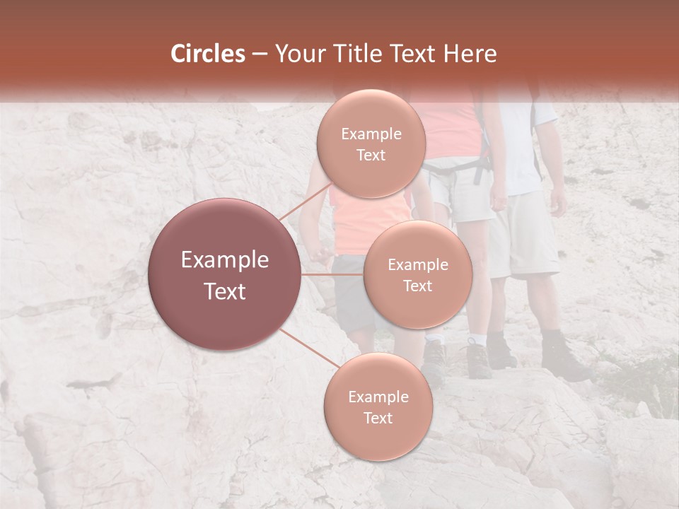 A Group Of People Standing On Top Of A Mountain PowerPoint Template
