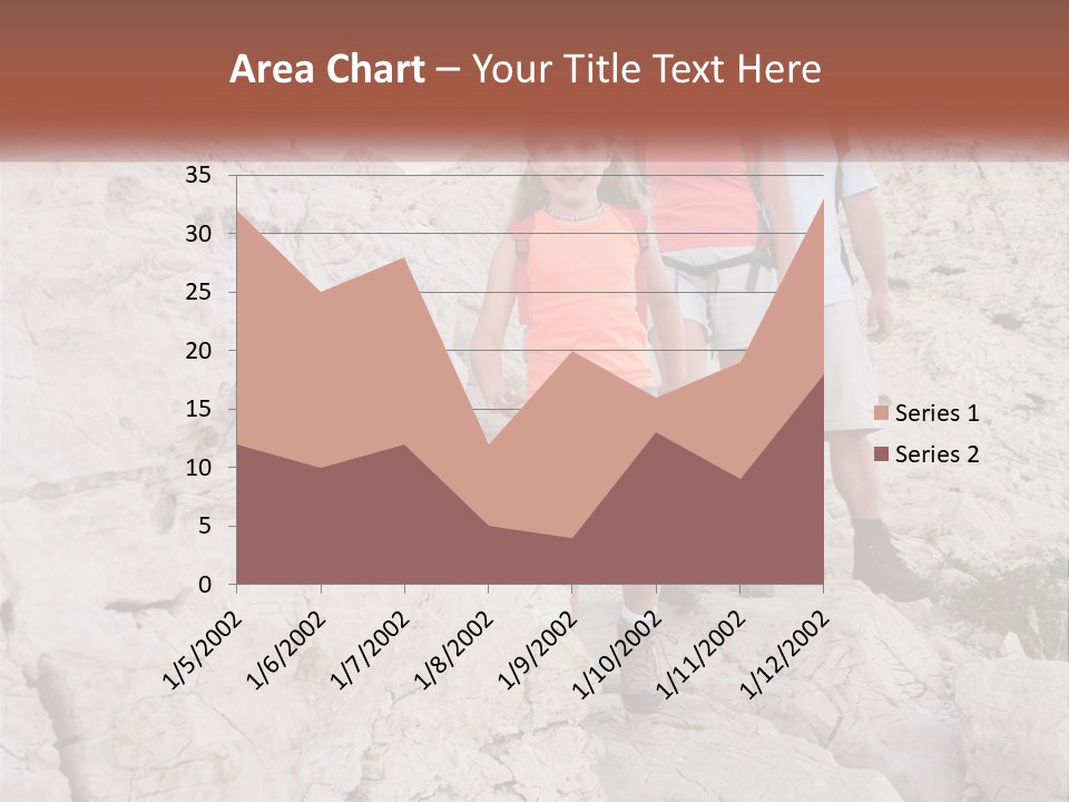 A Group Of People Standing On Top Of A Mountain PowerPoint Template