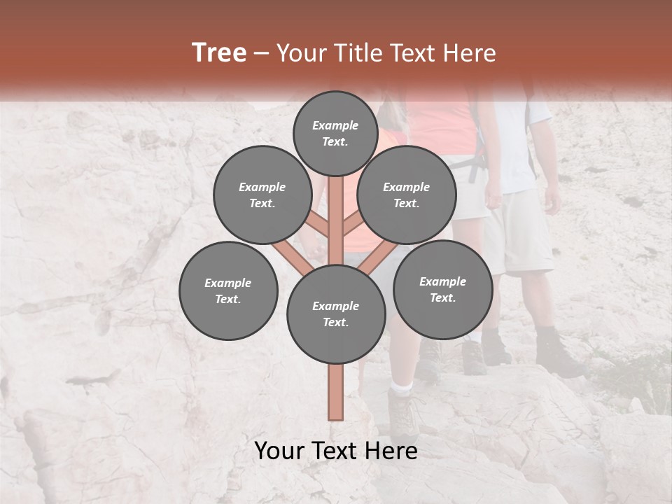 A Group Of People Standing On Top Of A Mountain PowerPoint Template