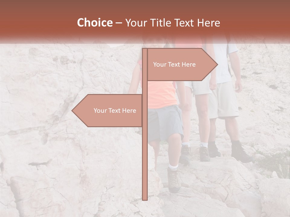 A Group Of People Standing On Top Of A Mountain PowerPoint Template