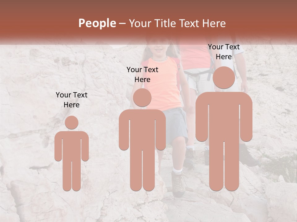 A Group Of People Standing On Top Of A Mountain PowerPoint Template