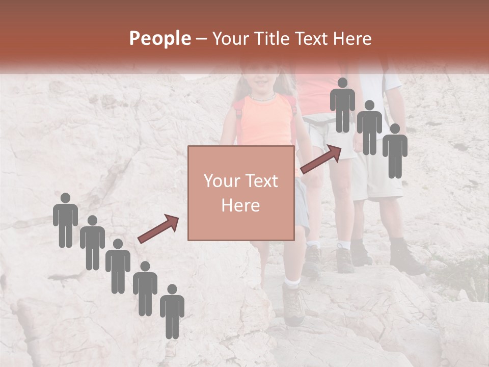 A Group Of People Standing On Top Of A Mountain PowerPoint Template
