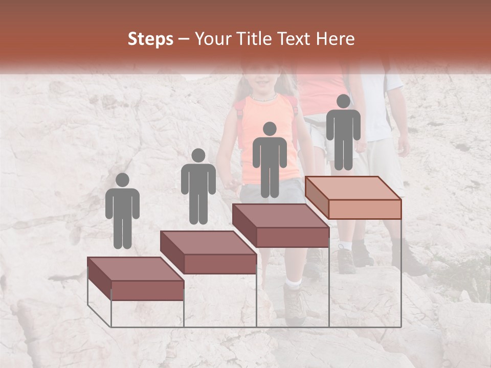 A Group Of People Standing On Top Of A Mountain PowerPoint Template